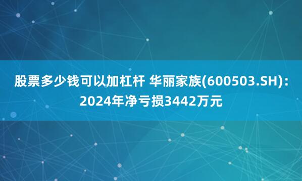 股票多少钱可以加杠杆 华丽家族(600503.SH)：2024年净亏损3442万元