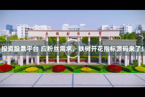 投资股票平台 应粉丝需求，铁树开花指标源码来了！